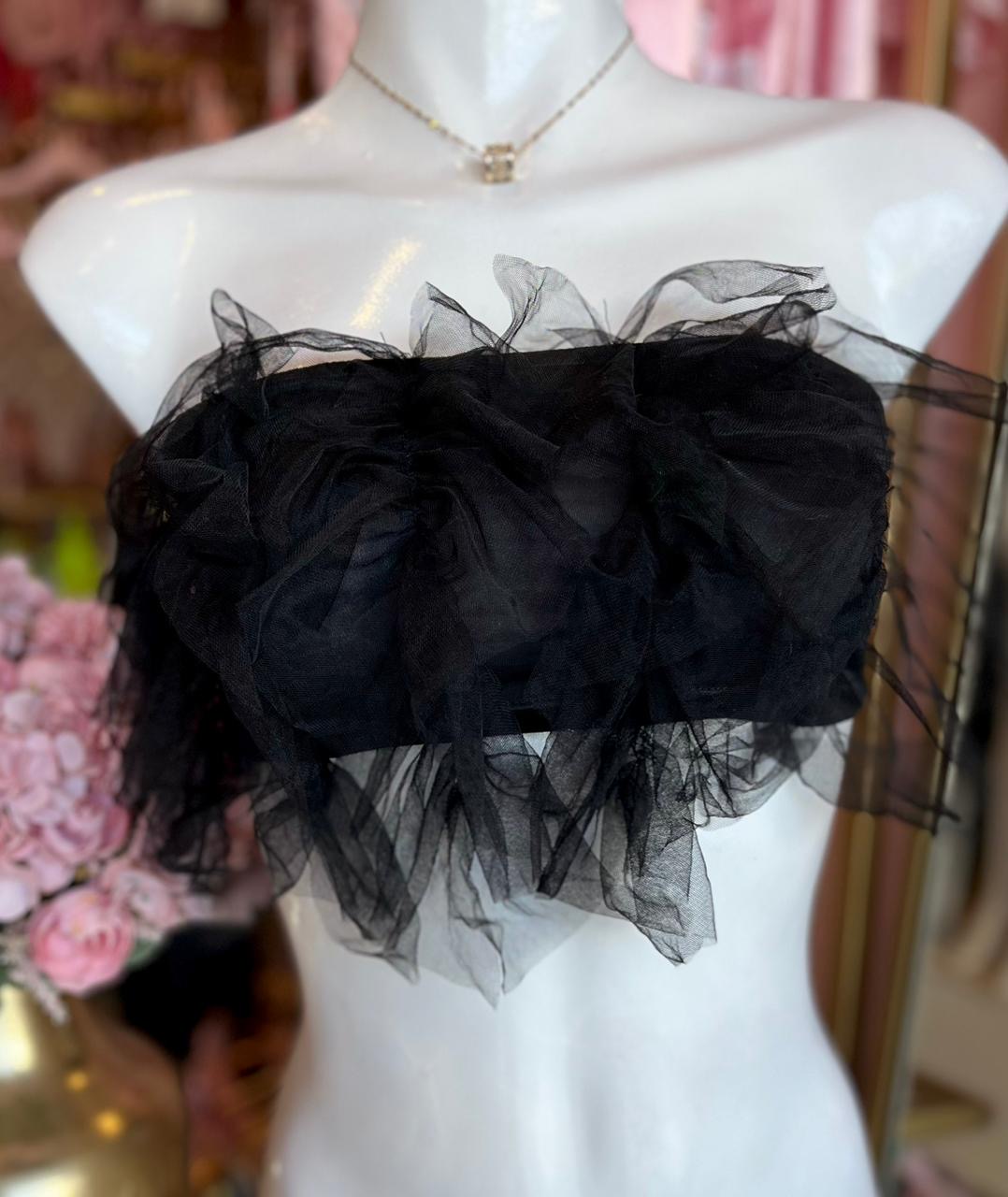 Top Tul Negro