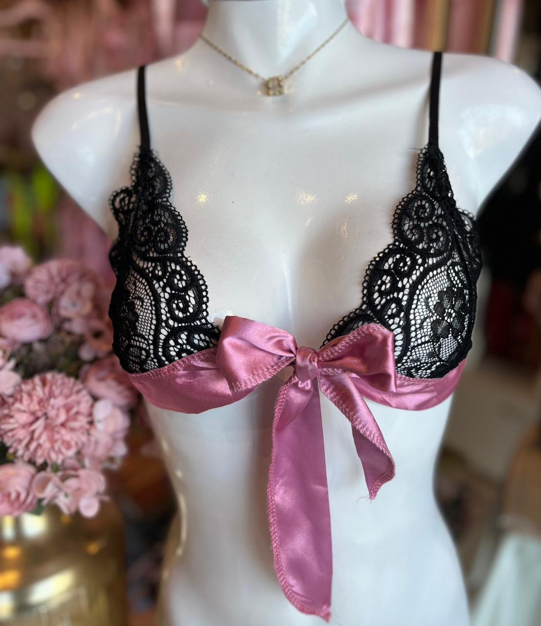 Bralett Encaje Rosa