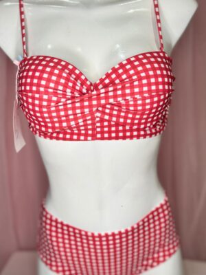 Bikini Cuadros Rojo