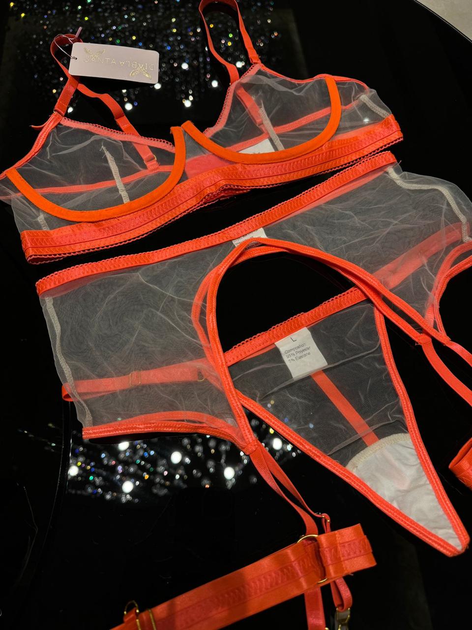 Transparencia naranja neón