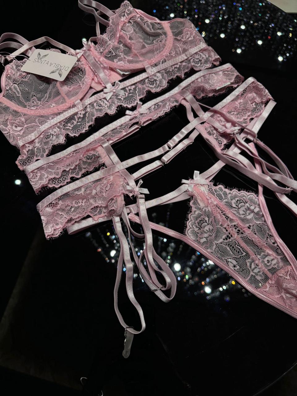 Tentación de Encaje Rosa